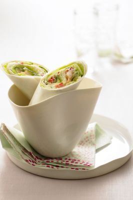 Lecker: Wraps mit scharfen Garnelen. Garnelen